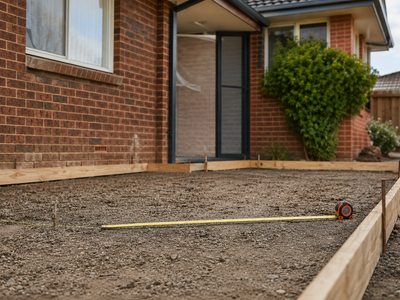 Concrete driveway site visit and measurement in Melbourne