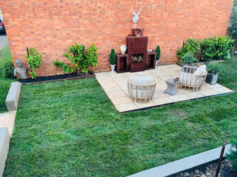Professional garden path installation with quality paving stones