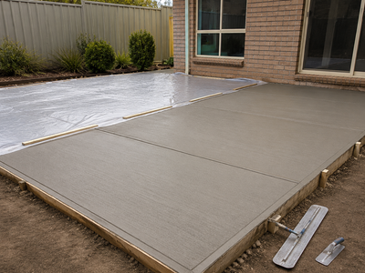 Concrete driveway curing and surface protection process