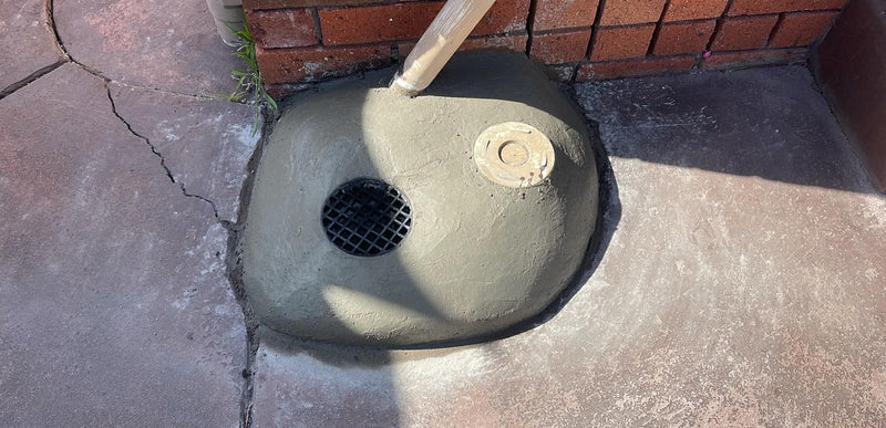 Concrete repair work to damaged drainage concrete.
